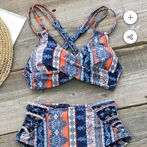 Cupshe boho cross front bikini
